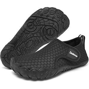 Limberun Big Kids Size 12 Black Hook Loop Slip On Quick Dry Water Swim Shoes